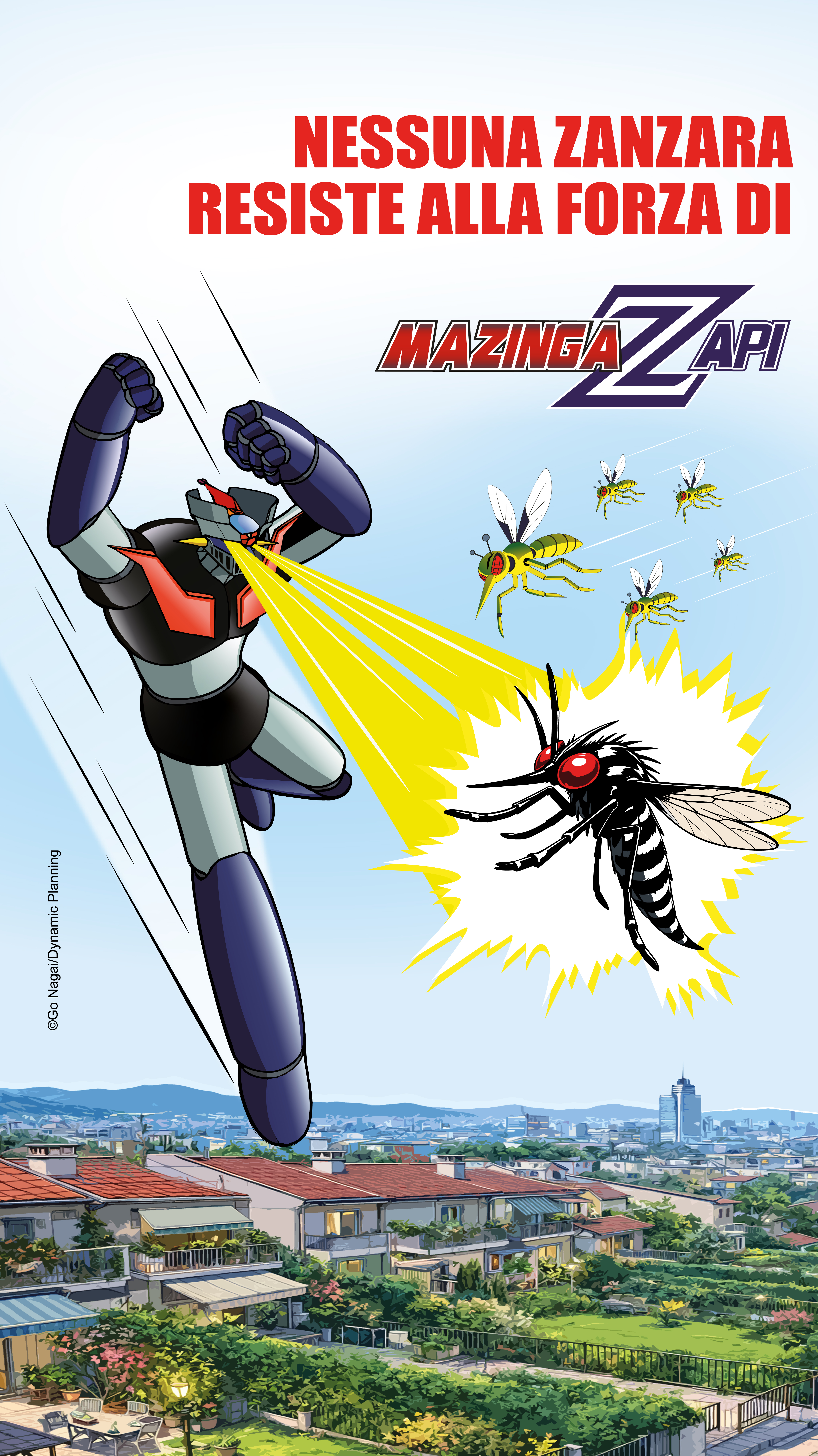 Nessuna zanzara resiste alla forza di Mazinga Zapi